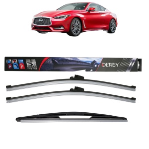 Set 3 stergatoare INFINITI Q60 Coupe din 2013-2016, Derby, din cauciuc siliconat rezistent