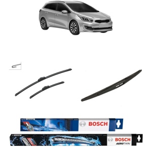 Set 3 stergatoare KIA CEED Combi Van (CD) din 2018-2020, Bosch Aerotwin Retrofit, din cauciuc siliconat rezistent