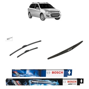 Set 3 stergatoare LADA KALINA II Estate (2194_) din 2013-2018, Bosch Aerotwin Retrofit, din cauciuc siliconat rezistent