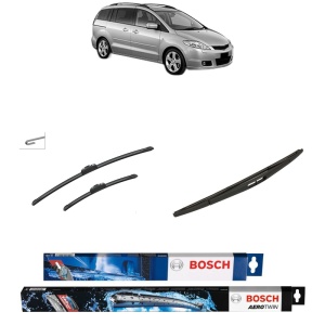 Set 3 stergatoare MAZDA 5 (CR) din 2005-2010, Bosch Aerotwin Retrofit, din cauciuc siliconat rezistent