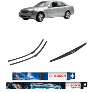Set 3 stergatoare MERCEDES-BENZ E-CLASS Platform/Chassis (VF211) din 2003-2009, Bosch Aerotwin, din cauciuc siliconat rezistent