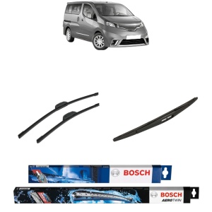 Set 3 stergatoare NISSAN NV200 / EVALIA Bus din 2010-2014, Bosch Aerotwin Retrofit, din cauciuc siliconat rezistent