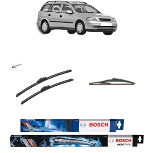 Set 3 stergatoare OPEL ASTRA G Estate (T98) din 1998-2004, Bosch Aerotwin Retrofit, din cauciuc siliconat rezistent