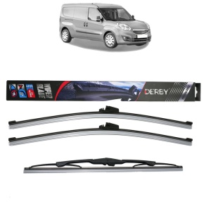 Set 3 stergatoare OPEL COMBO Box Body/MPV (X12) din 2012-2016, Derby, din cauciuc siliconat rezistent - Img 1