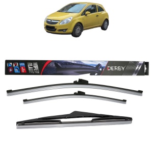 Set 3 stergatoare OPEL CORSA D Hatchback Van (S07) din 2006-2014, Derby, din cauciuc siliconat rezistent