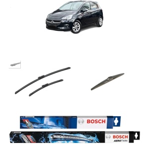Set 3 stergatoare OPEL CORSA E (X15) din 2014-2019, Bosch Aerotwin, din cauciuc siliconat rezistent