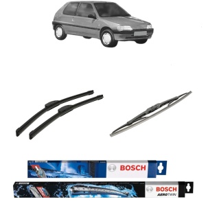 Set 3 stergatoare PEUGEOT 106 I (1A, 1C) din 1991-1996, Bosch Aerotwin Retrofit, din cauciuc siliconat rezistent