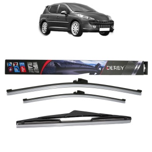 Set 3 stergatoare PEUGEOT 207 SW (WK_) din 2007-2013, Derby, din cauciuc siliconat rezistent - Img 1