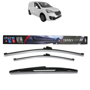Set 3 stergatoare PEUGEOT PARTNER ORIGIN MPV (G_) din 2008-2013, Derby, din cauciuc siliconat rezistent - Img 1