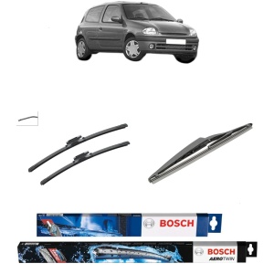 Set 3 stergatoare RENAULT CLIO II (BB_, CB_) din 1998-2016, Bosch Aerotwin, din cauciuc siliconat rezistent