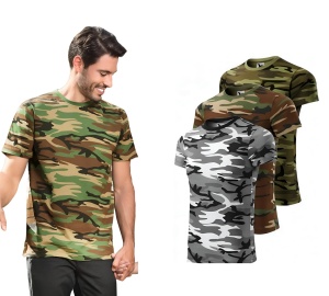 Set 3 tricouri tip camuflaj din bumbac 100%, pentru barbati, 144 - Img 1