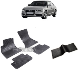 Set 5 covorase auto AUDI A4 B8 din 01.2008 - 10.2015, cu covoras tunel median, Caroserie SEDAN