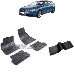 Set 5 covorase auto AUDI A6 C6 FABRICATIE 03.2006 - 2011, cu covoras tunel median, Caroserie COMBI