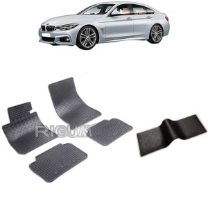 Set 5 covorase auto BMW SERIA 4 F36 din 07.2014 - 2020, cu covoras tunel median, Caroserie GRAN COUPÉ