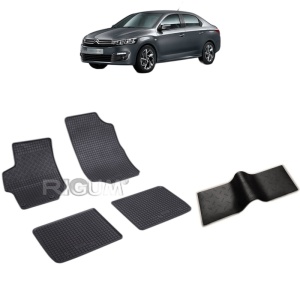 Set 5 covorase auto CITROEN C-ELYSEE din 02.2013 - 2026, cu covoras tunel median, Caroserie SEDAN
