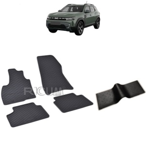 Set 5 covorase auto DACIA DUSTER III MHEV FABRICATIE 06.2024 - 2026, cu covoras tunel median, Caroserie SUV