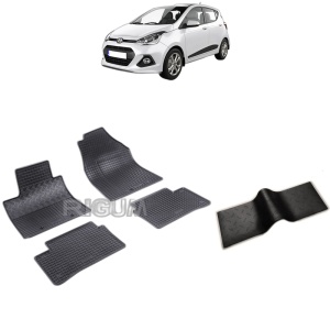 Set 5 covorase auto HYUNDAI I10 II din 11.2013 - 12.2019, cu covoras tunel median, Caroserie HATCHBACK