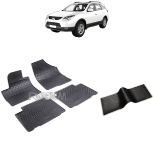 Set 5 covorase auto HYUNDAI IX55 din 2009 - 04.2012, cu covoras tunel median, Caroserie SUV