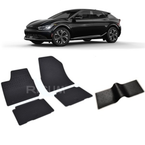 Set 5 covorase auto KIA EV6 din 2021 - 2026, cu covoras tunel median, Caroserie SUV