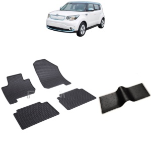 Set 5 covorase auto KIA SOUL EV I din 2014-2019, cu covoras tunel median, Caroserie HATCHBACK