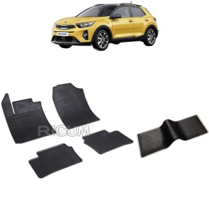 Set 5 covorase auto KIA STONIC din 10.2017 - 2026, cu covoras tunel median, Caroserie SUV INCLUSIV FACELIFT