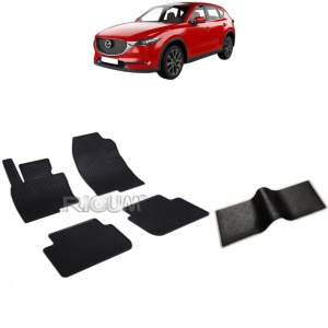 Set 5 covorase auto MAZDA CX -5 II din 07.2017 - 2026, cu covoras tunel median, Caroserie SUV