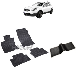 Set 5 covorase auto NISSAN QASHQAI II din 02.2014 - 05.2021, cu covoras tunel median, Caroserie SUV