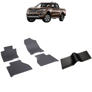 Set 5 covorase auto RENAULT ALASKAN din 09.2017 - 2021, cu covoras tunel median, Caroserie PICK-UP