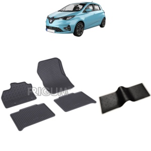 Set 5 covorase auto RENAULT ZOE din 06.2019 - 2026, cu covoras tunel median, Caroserie HATCHBACK FACELIFT