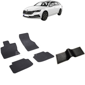 Set 5 covorase auto SKODA OCTAVIA IV din 06.2020 - 2026, cu covoras tunel median, Caroserie COMBI