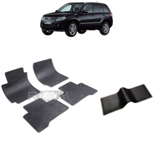 Set 5 covorase auto SUZUKI GRAND VITARA II din 2005 - 02.2015, cu covoras tunel median, Caroserie SUV