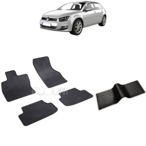 Set 5 covorase auto VOLKSWAGEN GOLF 7 din 10.2012 - 12.2019, cu covoras tunel median, Caroserie HATCHBACK