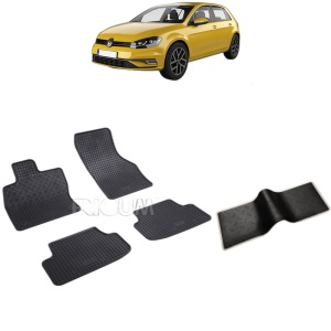 Set 5 covorase auto VOLKSWAGEN GOLF 8 din 12.2019 - 2026, cu covoras tunel median, Caroserie HATCHBACK