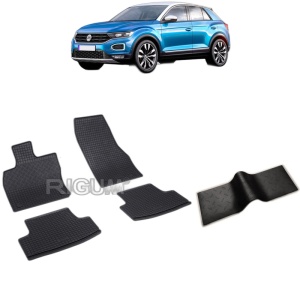 Set 5 covorase auto VOLKSWAGEN T-ROC din 12.2017 - 2026, cu covoras tunel median, Caroserie SUV