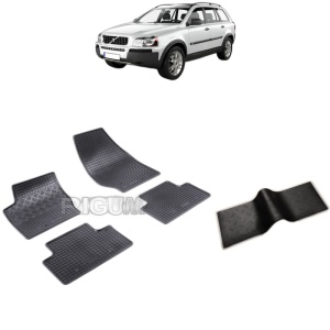 Set 5 covorase auto VOLVO XC 90 I din 2002 - 04.2015, cu covoras tunel median, Caroserie SUV