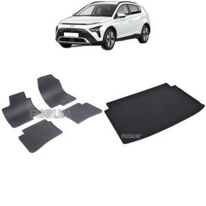 Set Covorase Auto Si Tavita Portbagaj HYUNDAI BAYON din 05.2021 - 2026, caroserie suv, PORTBAGAJ INFERIOR, NU PENTRU MHEV