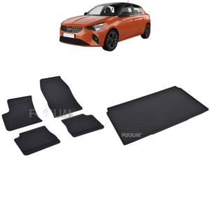 Set Covorase Auto Si Tavita Portbagaj OPEL CORSA -E F din 03.2020 - 2026, caroserie hatchback,