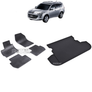 Set Covorase Auto Si Tavita Portbagaj PEUGEOT 4007 din 03.2007 - 08.2012, caroserie suv, 5 LOCURI, CU/FARA SUBWOOFER