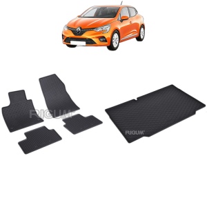 Set Covorase Auto Si Tavita Portbagaj RENAULT CLIO V HYBRID din 07.2020 - 2026, caroserie hatchback, FARA PORTBAGAJ INTERMEDIAR