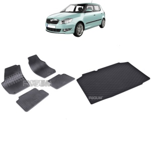 Set Covorase Auto Si Tavita Portbagaj SKODA FABIA II din 03.2007 - 10.2014, caroserie hatchback,