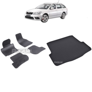 Set Covorase Auto Si Tavita Portbagaj SKODA OCTAVIA II din 2004 - 04.2013, caroserie combi, PORTBAGAJ INFERIOR
