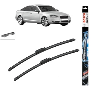 Set stergatoare auto AUDI A6 C6 (4F2) din 2004-2011, Bosch Aerotwin, din cauciuc siliconat rezistent