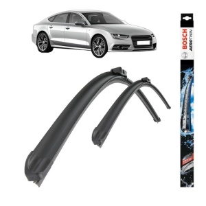 Set stergatoare auto AUDI A7 Sportback (4GA, 4GF) din 2010-2018, Bosch Aerotwin, din cauciuc siliconat rezistent - Img 1