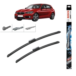 Set stergatoare auto BMW 1 (F21) din 2011-2019, Bosch Aerotwin Multi, din cauciuc siliconat rezistent - Img 1