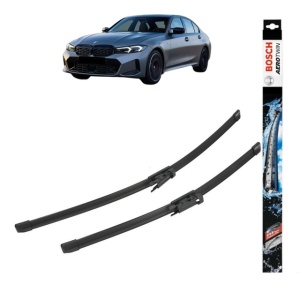 Set stergatoare auto BMW 3 (G20, G80, G28) din 2018-2024, Bosch Aerotwin, din cauciuc siliconat rezistent