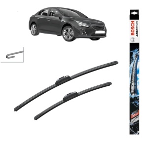 Set stergatoare auto CHEVROLET CRUZE (J300) din 2009-2018, Bosch Aerotwin Retrofit, din cauciuc siliconat rezistent