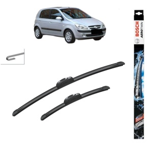 Set stergatoare auto HYUNDAI GETZ (TB) din 2002-2010, Bosch Aerotwin Retrofit, din cauciuc siliconat rezistent