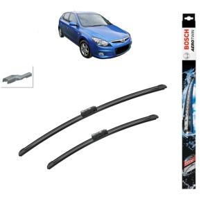 Set stergatoare auto HYUNDAI i30 (FD) din 2007-2011, Bosch Aerotwin, din cauciuc siliconat rezistent - Img 1