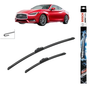 Set stergatoare auto INFINITI Q60 Coupe din 2013-2016, Bosch Aerotwin Retrofit, din cauciuc siliconat rezistent