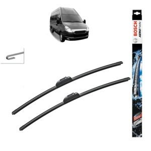 Set stergatoare auto IVECO DAILY V Bus din 2011-2014, Bosch Aerotwin Retro Truck, din cauciuc siliconat rezistent